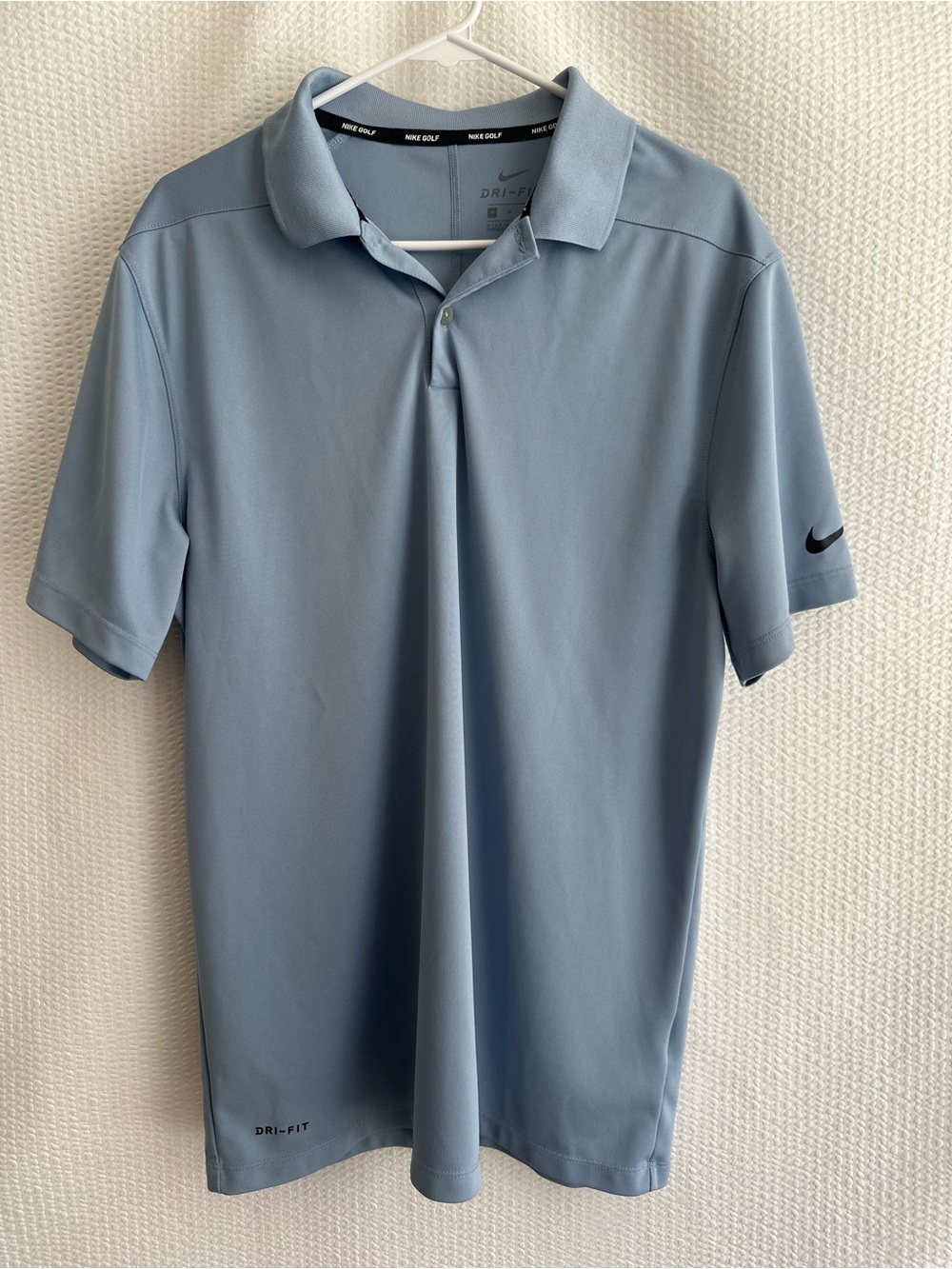 NIKE Golf Dri-FIT Blue Gray Short Sleeve Performance Polo Shirt Men’s Medium